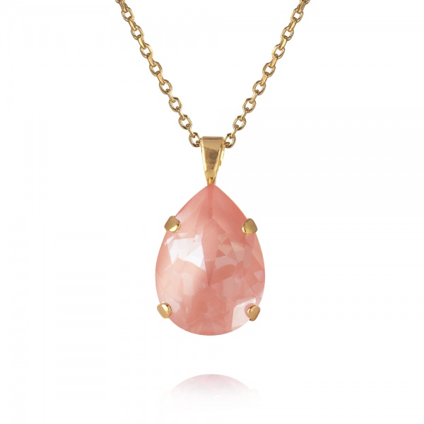 Caroline Svedbom Gold Mini Drop Necklace - Flamingo Ignite